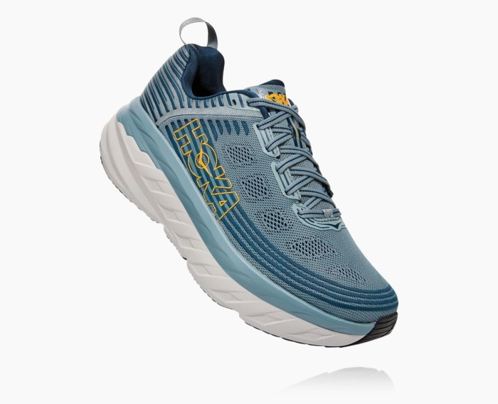 Hoka Restitusjon Sko Nettbutikk - HOKA ONE ONE Bondi 6 Herre Lead [NO-36UDGL]